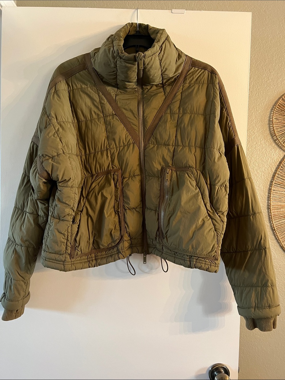 FP Movement by Free People Olive Quilted Puffer Jacket medium